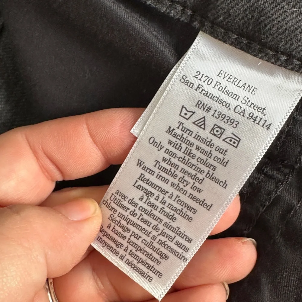 Brand New Everlane The Original Cheeky Jean Washed Black Size 31 Ankle Straight - Picture 10 of 10